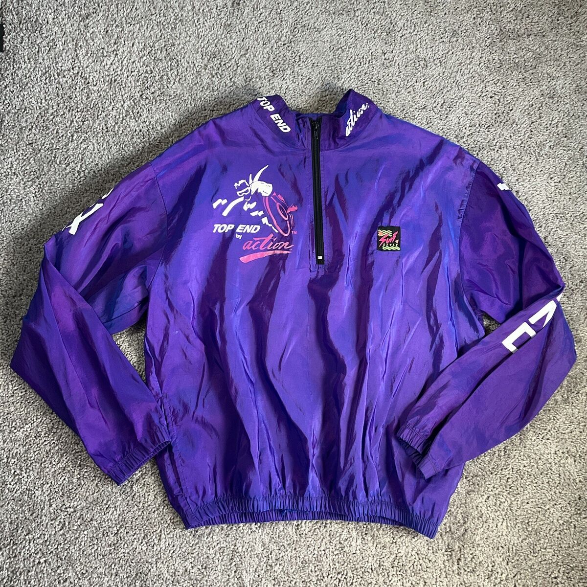 Surf Style Mens Windbreaker Jacket Mens M Purple Chameleon Surf Style Mens Windbreaker Jacket Mens M Purple Chameleon