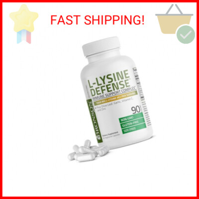 Bronson L-Lysine Defense Immune Support Complex 1500 MG L-Lysine Plus Olive Leaf