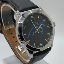Carolina Panthers Watch Sparo 42mm Case NFL Quartz Analog Black Band
