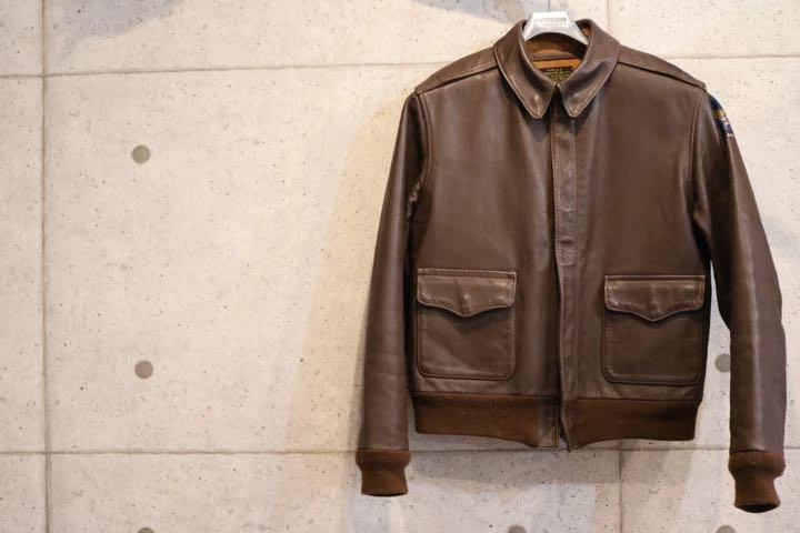 The Real McCoy's A-2 Jacket Brown Leather Size 38 Used From