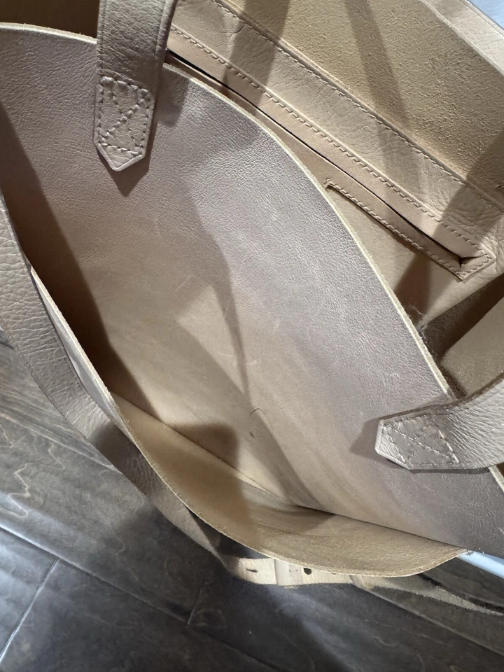 Madewell Transport Tote Cream Leather - Image 4 of 4