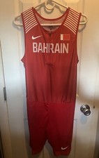 Nike Pro Elite Bahrain Speedsuit Olympic Track  Field Singlet 911647 Men Size L
