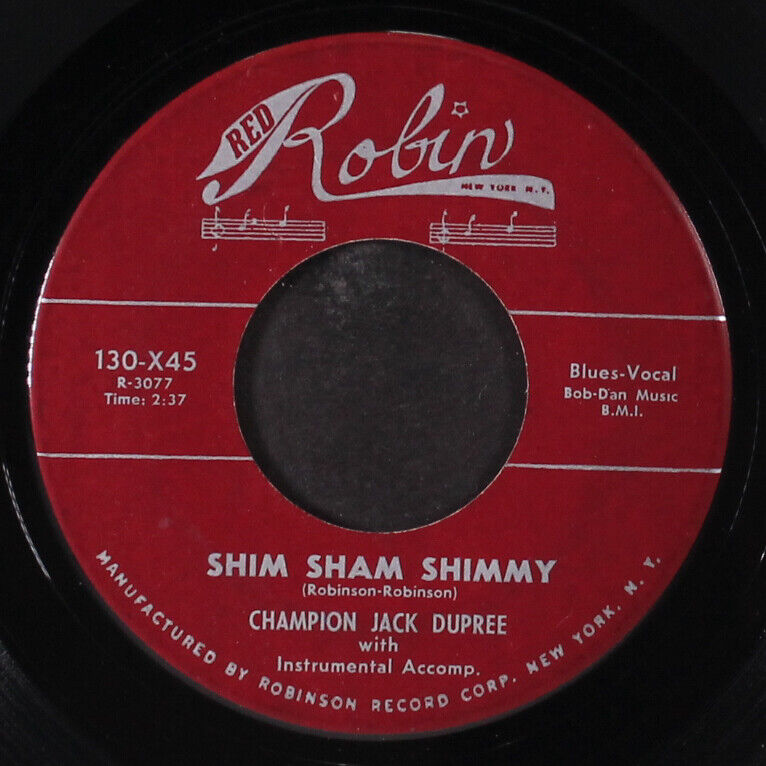 米78RPM/SP Champion Jack Dupree Drunk Again / Shim Sham Shimmy 130 RED ROBIN /00500 Champion Jack Dupree - Drunk Again / Shim Sham Shimmy RED