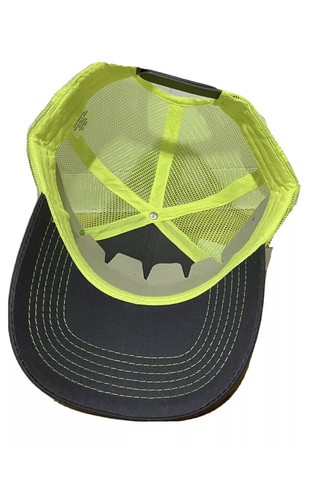 Sombrero a presión de camionero Bridgeport para hombre gorra ajustable amarilla - Imagen 5 de 5