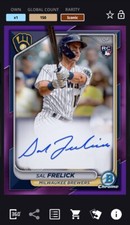 [DIGITAL CARD] Topps Bunt 24 SAL FRELICK RC ICONIC PURPLE CHROME SIG MIL BREWERS