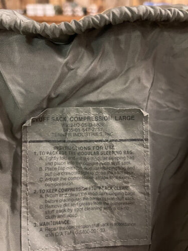 US Military LARGE COMPRESSION STUFF SACK for Modular Sleep System FOLIAGE VGC
