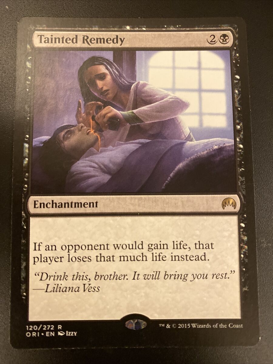 Tainted Remedy 1x FOIL ORI MTG Magic Origins Rare MINT black Tainted Remedy 1x FOIL ORI MTG Magic Origins Rare MINT black