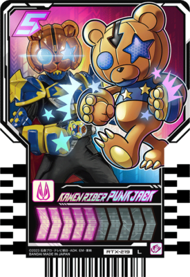 Kamen Rider Punk Jack Gotchard Ride Chemy card Phase EX02 RTX-219