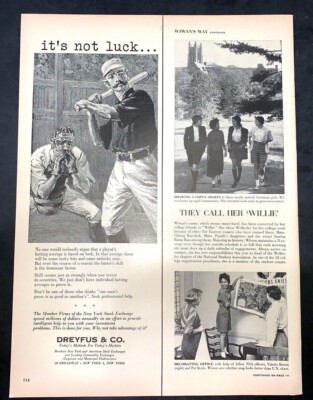 Life Magazine Ad DREYFUS & COMPANY Reverse AMERICAN MEAT INSTITUTE 1954 Ad A2