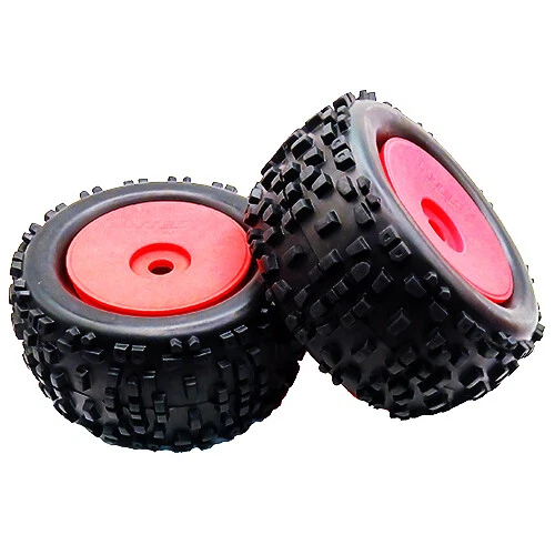 Neumático Monster Truck/Truggy/Escalador Integy 2 piezas montado en rueda de plato naranja C22869 Foto 2 de 4