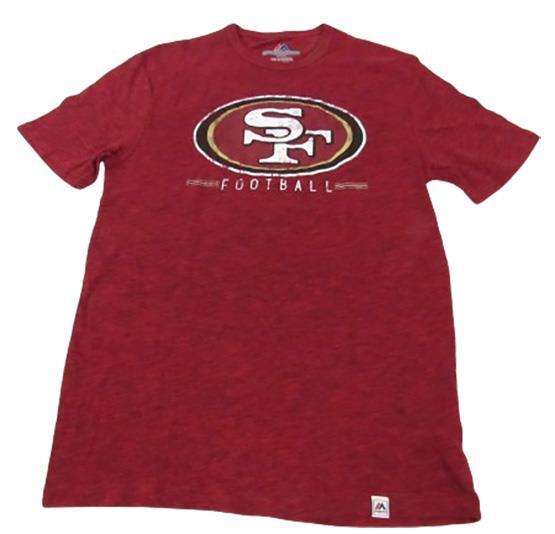 New San Francisco 49ers Mens Sizes S-L-XL-2XL Majestic Heathered