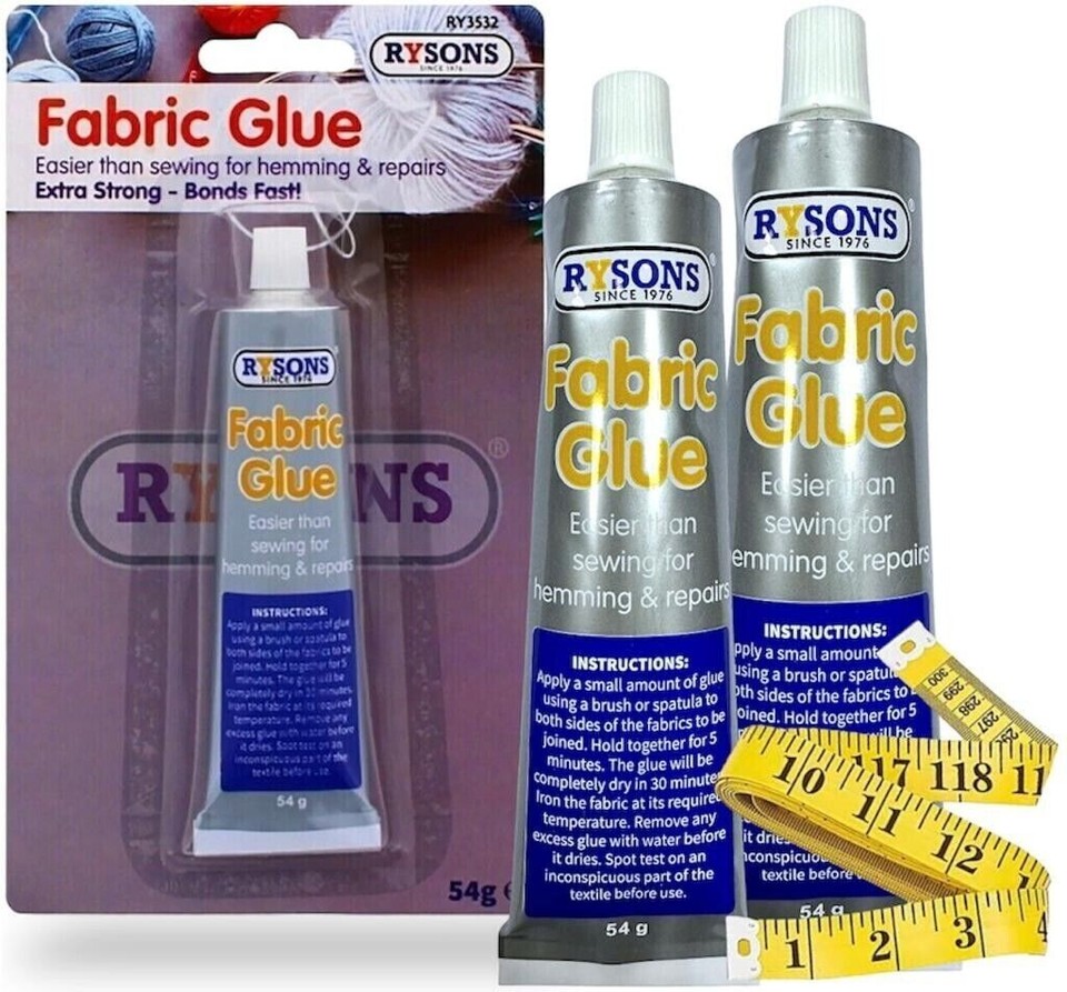 3x Extra Strong Fabric Glue 54g Quick Bond Adhesive for Hemming Sewing