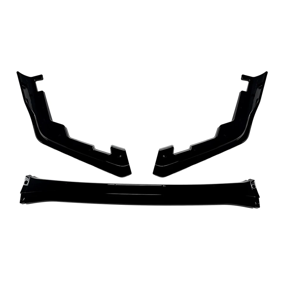 Front Bumper Lower Spoiler Splitter Lip Kit For Subaru WRX STI VA 2015-21 Black - Image 4 of 4