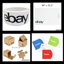Ebay Branded Shipping Supplies Kit Boxes Poly Mailers Tape Postcards 35 Pieces