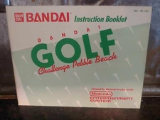BANDAI Golf Challenge PEBBLE Beach NES Game Original 1988 Manual Booklet *ONLY*