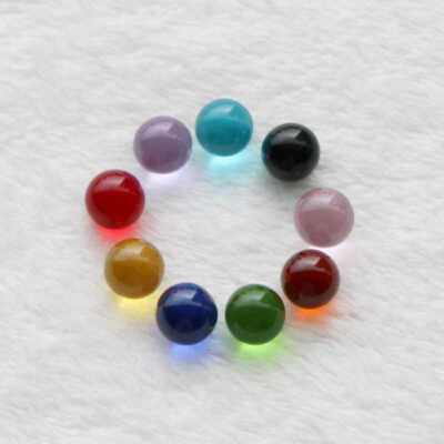 10 Pcs Coloured Glass Marbles Vintage Traditional Kids Toy Game Vase Decor 12mm