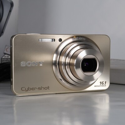 Sony Cyber-Shot DSC-W570 16.1MP 5x Digital Camera Gold, Original Packaging, SD 