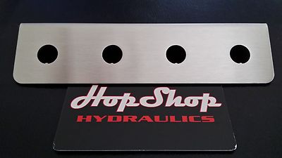 LOWRIDER HYDRAULICS Switch Plate Panel 4 Hole (STAINLESS) 16g