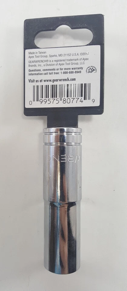 GearWrench 9/16" SAE Standard 12 Point Deep Socket 1/2" Drive 80774 - Image 2 of 2
