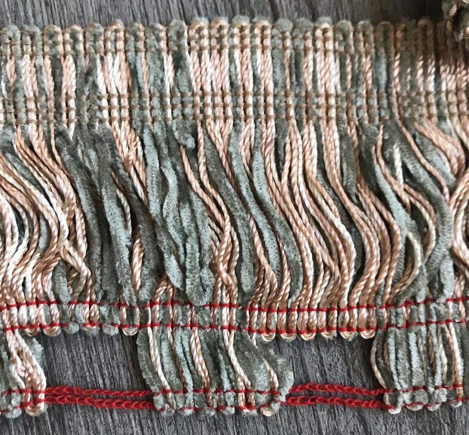 Borde de colección de más de 9 yardas DEAD STOCK/NOS, mezcla de chenilla Gimp de bucle abierto tamaño 113X3 Foto 2 de 3