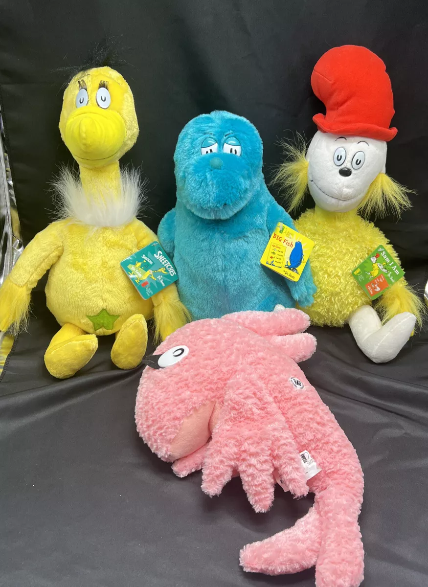 Dr. Seuss Plush Lot Kohls Cares Sam I Am Sneetches Big Fish Pink Fish *Nwt