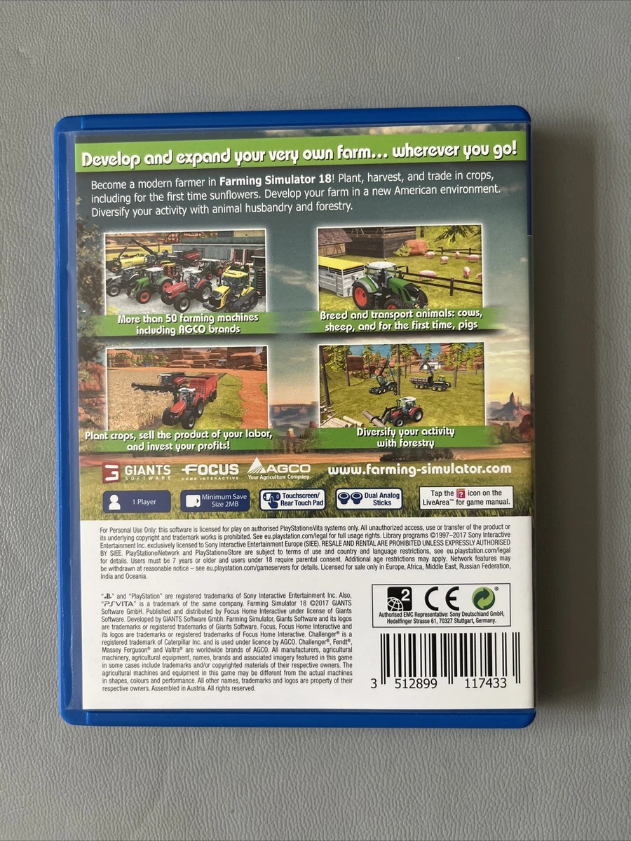 Farming Simulator 18 PS VITA NEW but NOT USED eBay