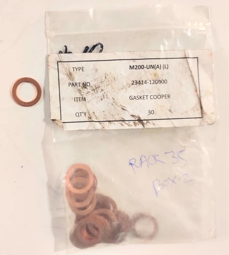 Gasket Copper 23414-120000 For Yanmar M200-UN(A)(L) Engine Parts (PACK 12)