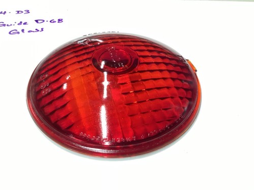 RED GUIDE D-68 light TURN SIgnaL 4-1/4” GLASS LENS Travel Trailer TRUCK Bus NOS - Picture 4 of 16