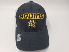 Boston Bruins Reebok Mesh Flex Fitted (Seems S-M) Hat Cap Men NHL Black White