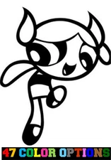 Vinyl Decal Truck Car Sticker Laptop - Cartoon Powerpuff Girls Bubbles