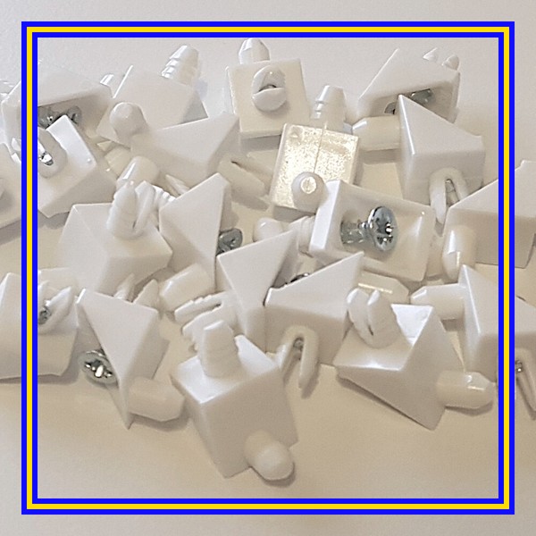 101558 X 18 IKEA KOMPLEMENT PAX Armario Estante Soporte/Enchufe/Pins/Soportes -BLANCO