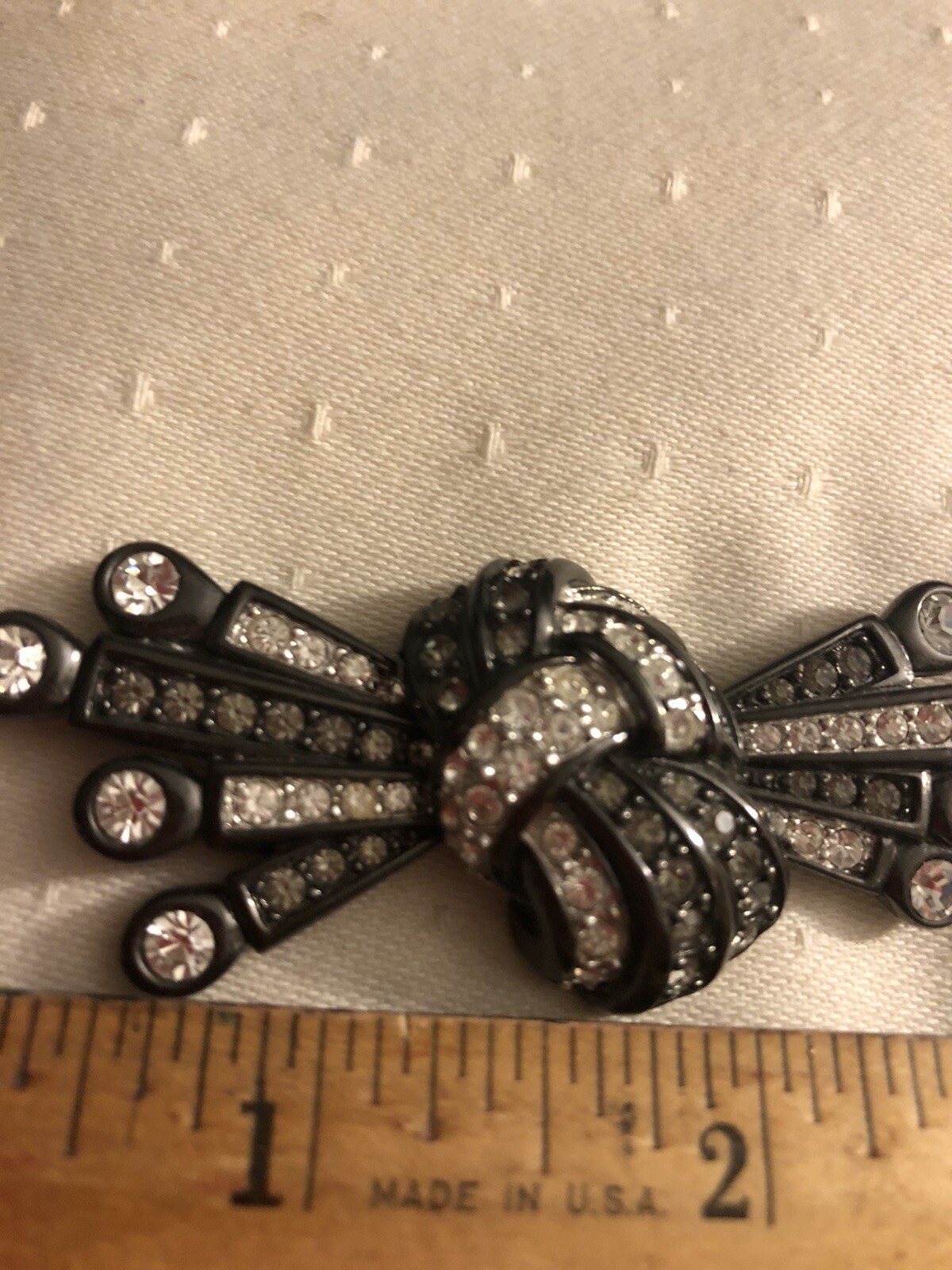 Authentic Large Rare Swarovski Signed Blackend Rh… - image 4