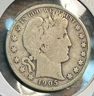 1905-S Better Barber Half Dollar Nice Original Very Good CHN