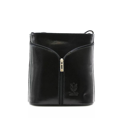 Women's Vera Pelle Italy Leather Small Crossbody Messenger Shoulder Bag Purse - Picture 4 of 16