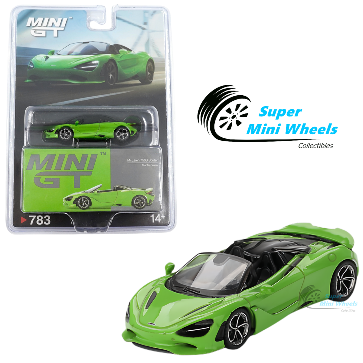 Mini GT 1:64 McLaren 750S Spider Mantis Green #783 | eBay