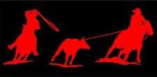Team Roping Decals Rodeo Truck Window Horse Trailer Vinyl Sticker Graphics
