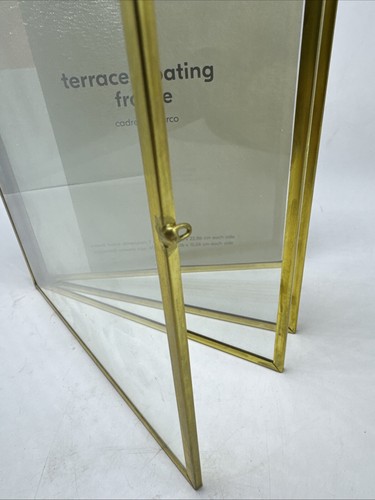 West Elm Gold Finish Terrace Floating Frame Overall Dimensions 7" x 9" - Picture 5 of 17