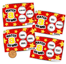 fake Scratch card anniversary Birthday Card Adult Sex Game Valentines day