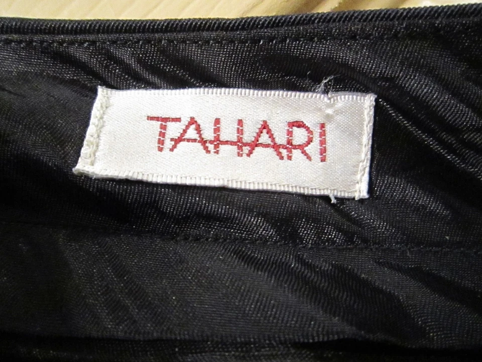 TALLA 6 TAHARI MUJER FALDA LÁPIZ RECTA NEGRA, FORRADA, 100% LANA, BOLSILLOS, USADA EN EXCELENTE ESTADO Foto 4 de 4