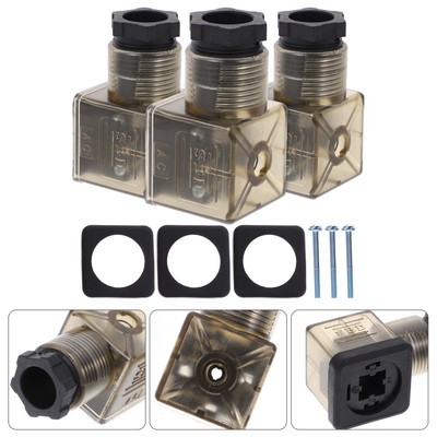  3 stücke Magnetventile Stecker Professionelle 3 Prong Stecker Stecker mit