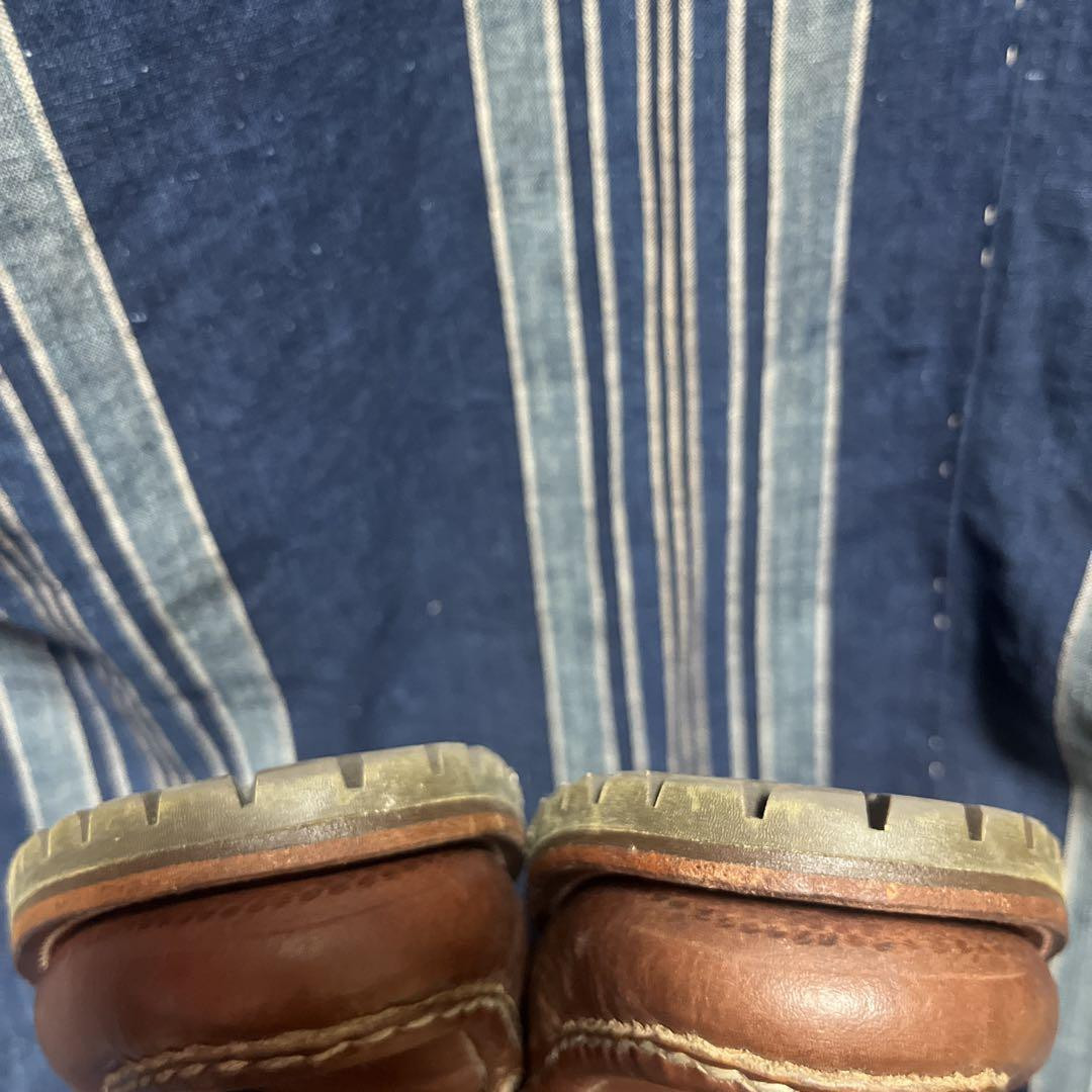Russell Moccasin Boots Fishing Oxford Leather Brown Size US5 Russell Moccasin Boots Fishing Oxford Leather Brown Size US5