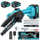 New ListingMini Chainsaw 8 inch Cordless with 2x 4000mAh Batteries, Battery Powerd Chain.