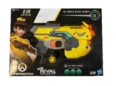 NEW Nerf Rival Overwatch D.VA B.VA Edition Yellow Bee Charm Stinger & Slipcase