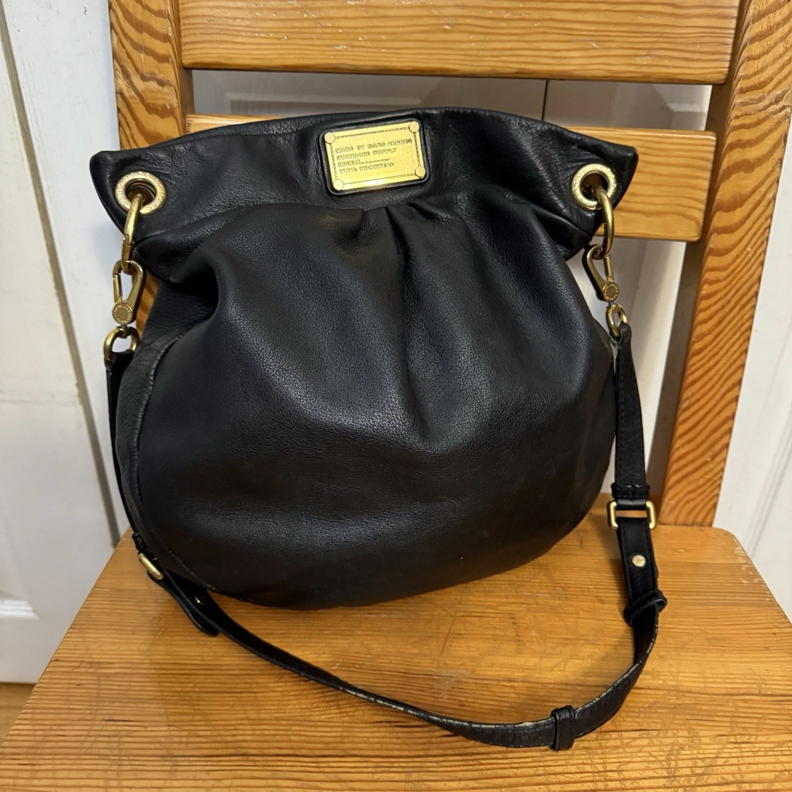 Marc by Marc Jacobs Hobo Hillier Black Leather Shoulder Bag