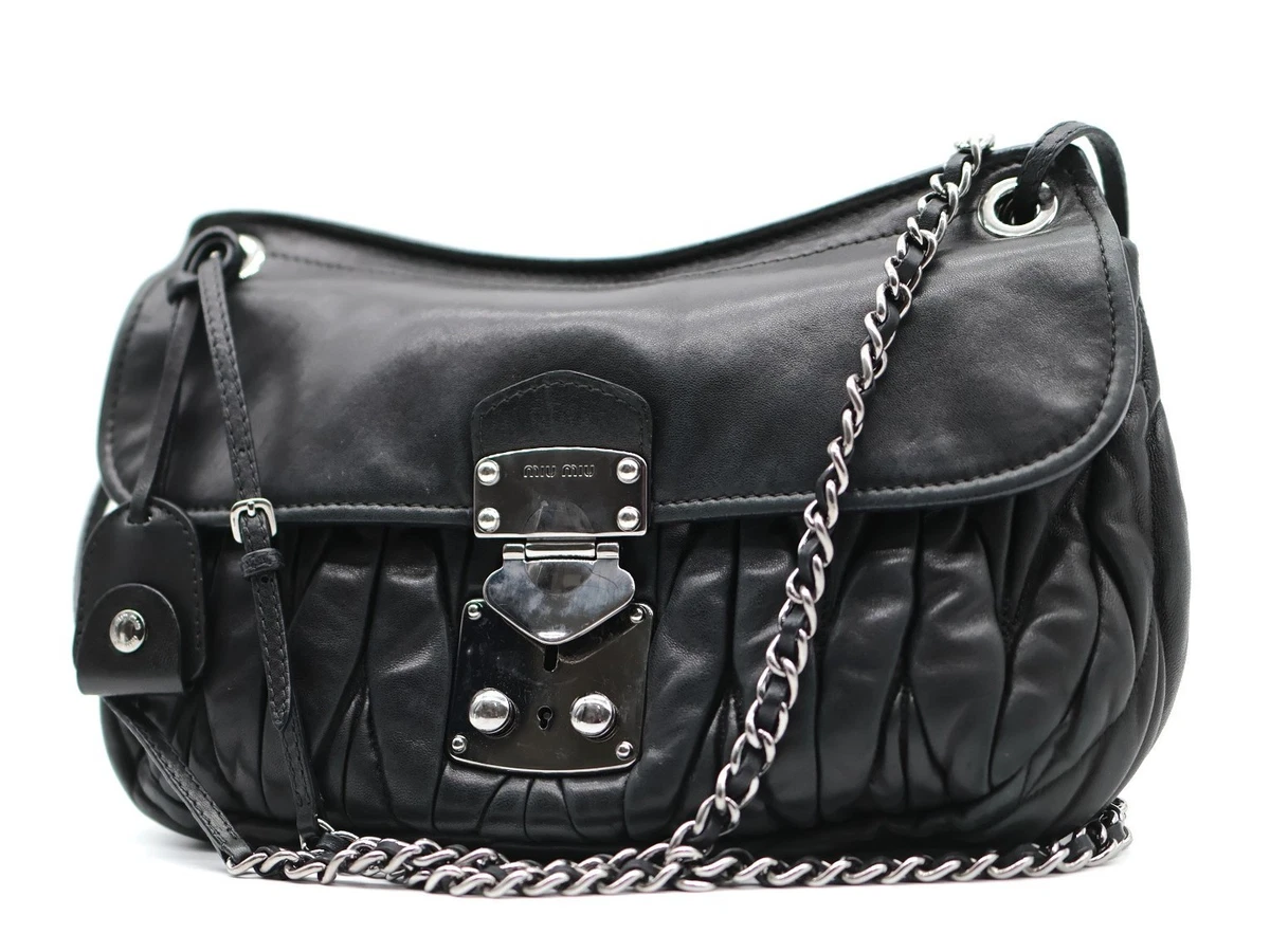 Miu Miu Buckle Leather Exterior Bags & Handbags for Women for sale