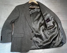 Evan Picone Blazer Mens 42 Brown Herringbone Tweed Sport Coat Jacket USA