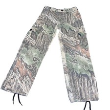 VTG Real Tree Camo Youth Boys Pants Cargo Side Pockets Size Medium 10/12