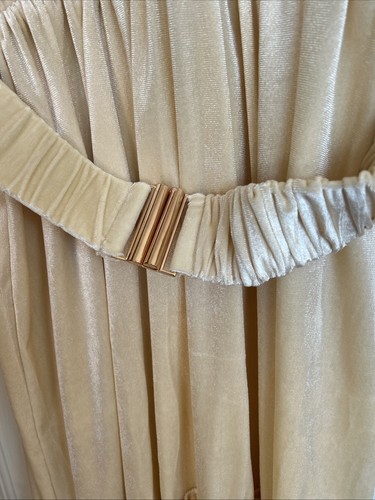 JS Millenium Pale Gold Velveteen Dress Me Size Large - Picture 3 of 4