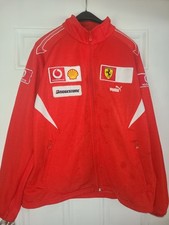 Vintage Scuderia Ferrari Puma Jacket Size XL Vodafone Shell Bridgestone Spots