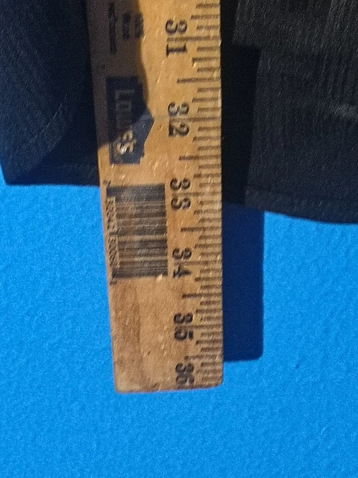 Stacy Adams Shirt Mens XL 34/35 17/17.5 Men Black And Light Black Striped - Image 3 of 4